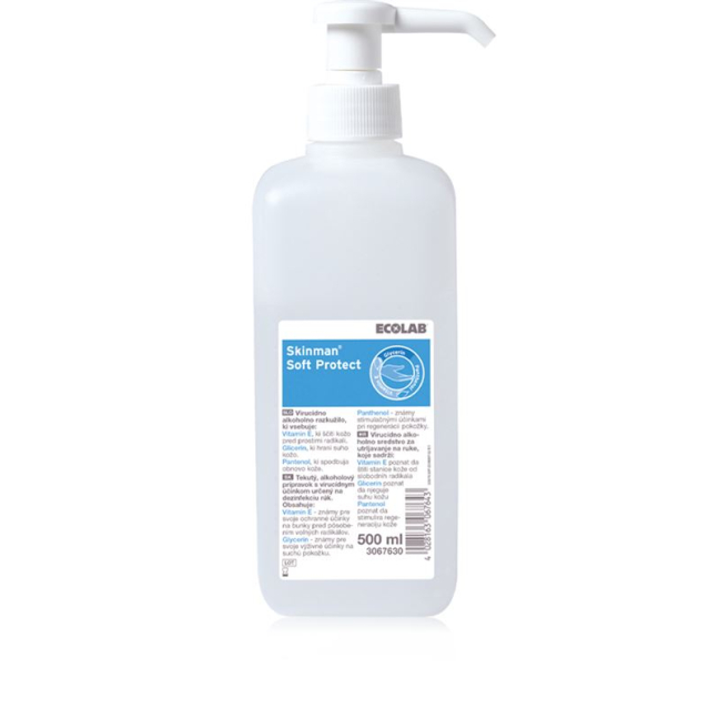 Skinman Soft Protect virucidal alcoholic hand disinfection with pump 500 ml
