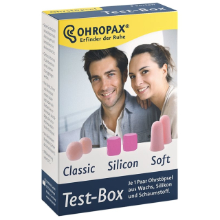 OHROPAX Testbox Ohrstöpsel 3 Paar ასორტიმენტი