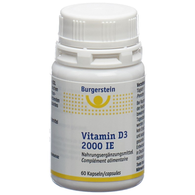 Burgerstein Vitamin D3 kapsulės 2000 TV skardinė 60 vnt