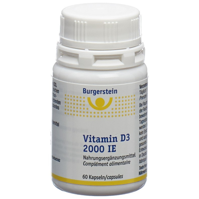 Burgerstein D3-vitamiini kapslid 2000 IU purk 60 tk