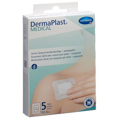 DERMAPLAST MEDICAL FLEECE BANDAGE 7.2X5CM