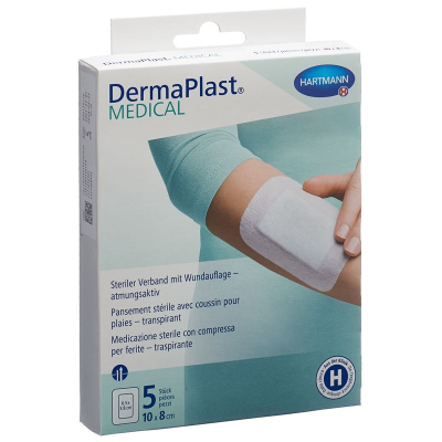 DERMAPLAST MEDICAL FLEECE BANDAGE 10X8CM 5