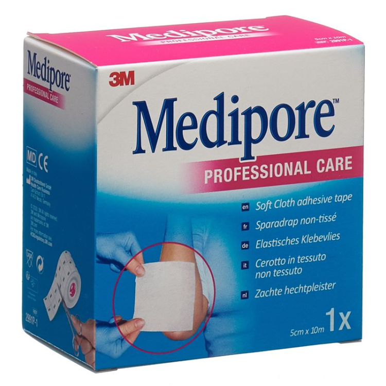 3M MEDIPORE adhesive fleece 5cmx10m liner (new)