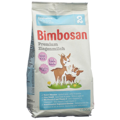 Bimbosan premium ziegenmilch 2 folgemilch пълнител bag 400 g