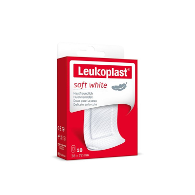 Leukoplast blød hvid 38x72mm 10 Stk