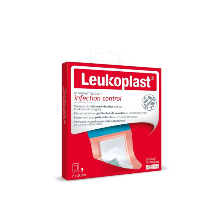 LEUKOPLAST Leukomed Sorbact 8 × 10 سم