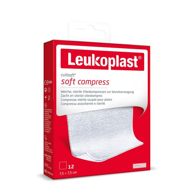 ल्यूकोप्लास्ट कटिसॉफ्ट 7.5x7.5cm 12 Stk