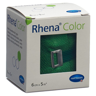 Rhena Colour elastische bindruggen 6cmx5m grün