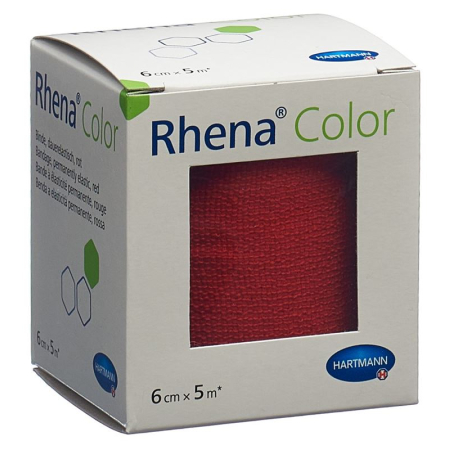 RHENA Color Elastic Bandages 6cmx5m Red