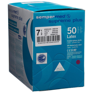 Sempermed Supreme Plus surgical gloves 7.5 sterile 50 pairs