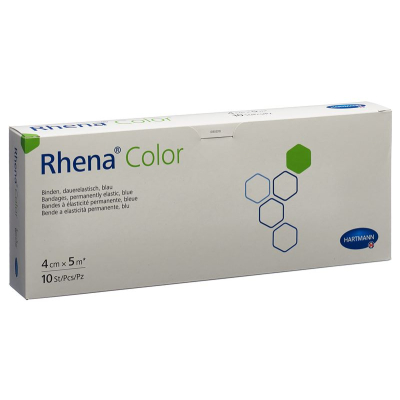 RHENA Color Elast Binden 4cmx5m blau offen