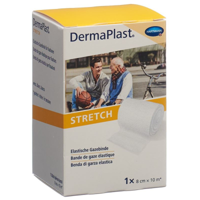 Dermaplast stretch газебинде 8cmx10m weiss