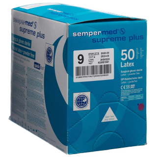 Sempermed Supreme Plus surgical gloves 9 sterile 50 pairs