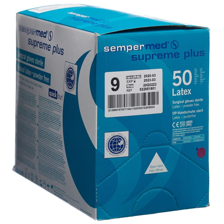 Sempermed Supreme Plus OP gloves sterile 9 50 pairs