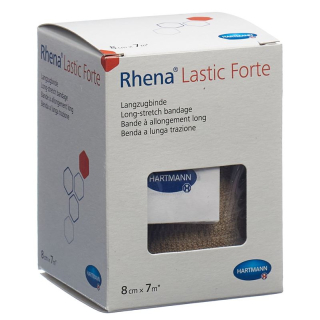 Rhena Lastic Forte 8cmx7m hoogfarbig