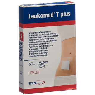 Leukomed T plus transparent wound dressing 7.2x5cm with wound pad