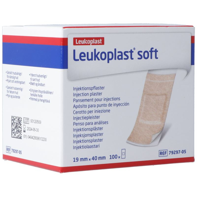 LEUKOPLAST Soft Injection Plaster 19x40mm - 100 pcs
