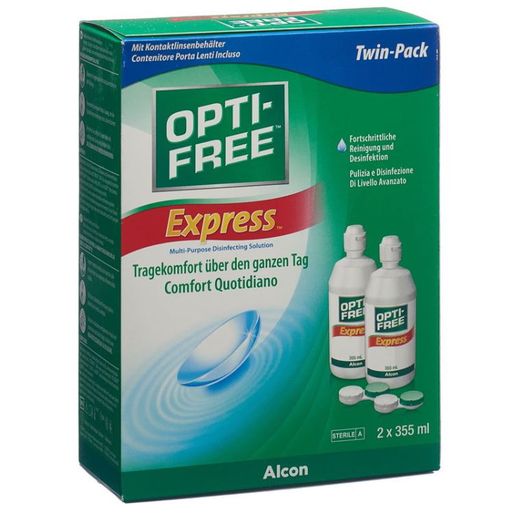 Opti Free Express Ovasız Lös İkili Paket 2 Fl 355 ml