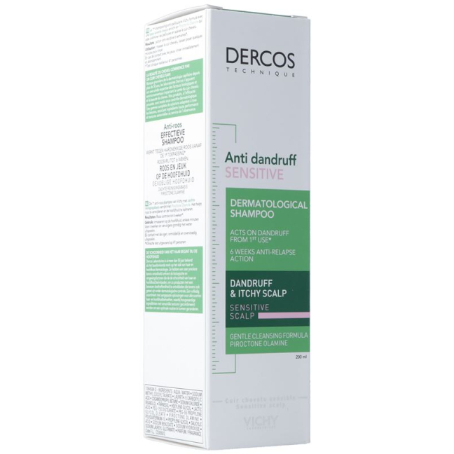 Vichy Dercos Shampooing Anti-pelliculaire cheveux sensitive FR 200 ml