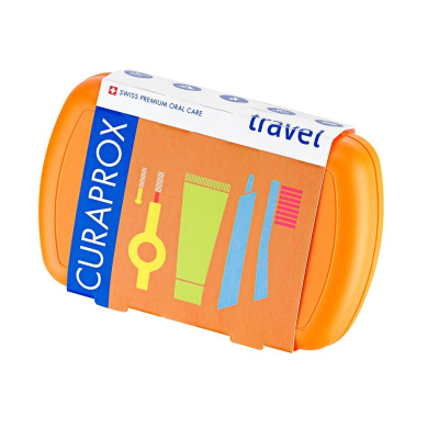 Curaprox travel set ពណ៌ទឹកក្រូច