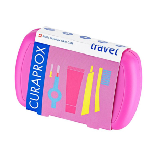 Curaprox travel set pink