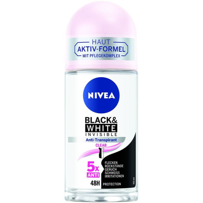 Qara və ağ təmiz roll-on üçün nivea qadın deo invisible 50 ml