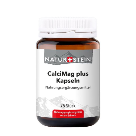 Naturstein Calci/Mag Plus Kaps Glasfl 75 pcs - Buy Online at Beeovita