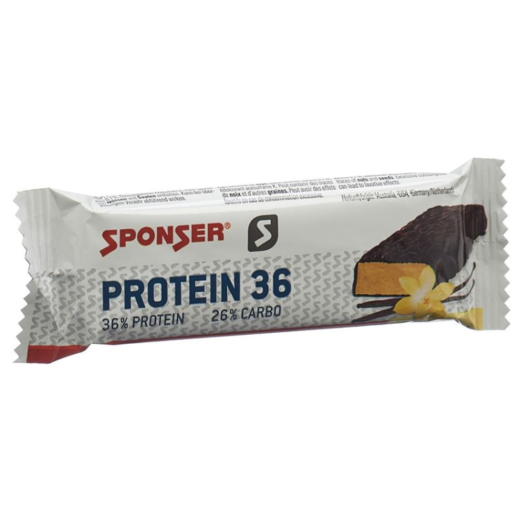 Sponsor Protein 36 Bar Vanilla Chocolate Coated 50 g