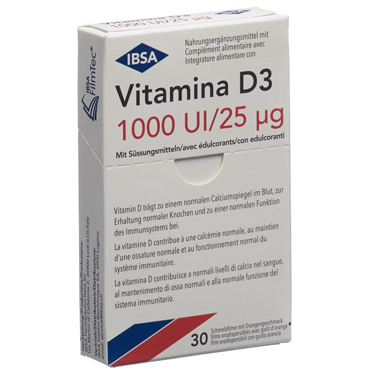 D3 VITAMINA Schmelzfilm 1000 I.U.