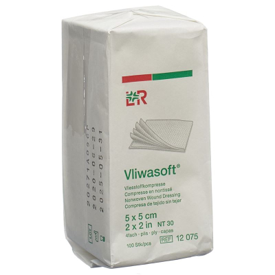 Vliwasoft vliesstoffkompressen 5x5cm 4-lagig 100 stk