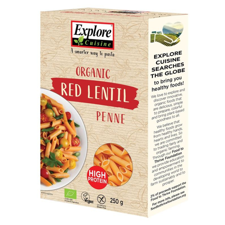 Explore Cuisine Penne aus Roten Linsen Bio 250 g