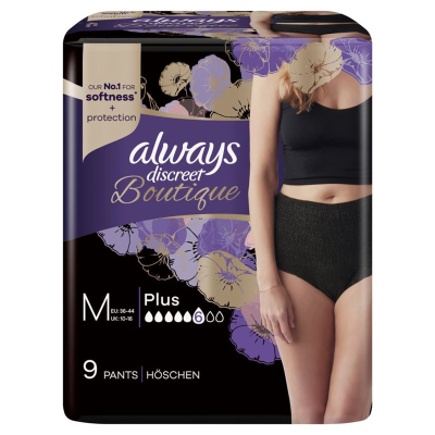 always Discreet Boutique Inkontinenz 팬츠 M 슈바르츠 9개입