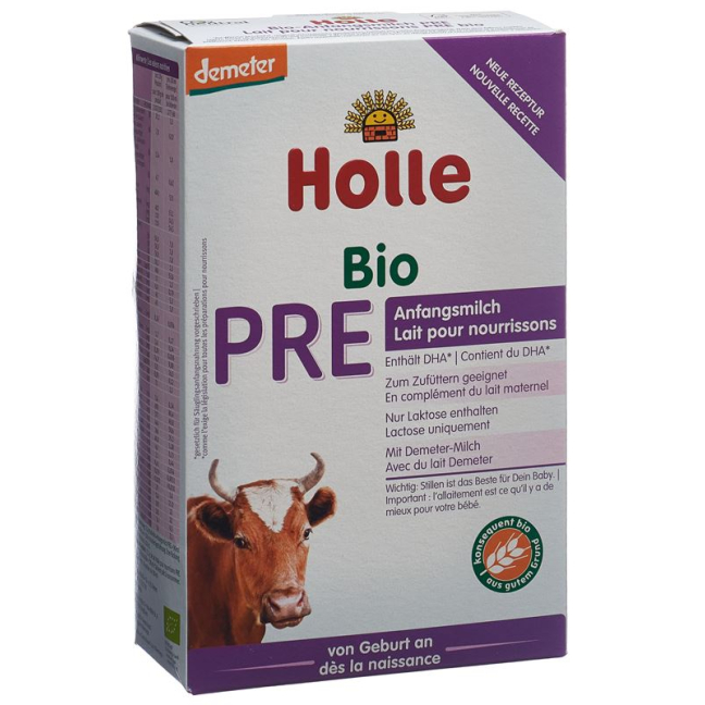 Holle Bio-Anfangsmelk PRE Karton 400 g