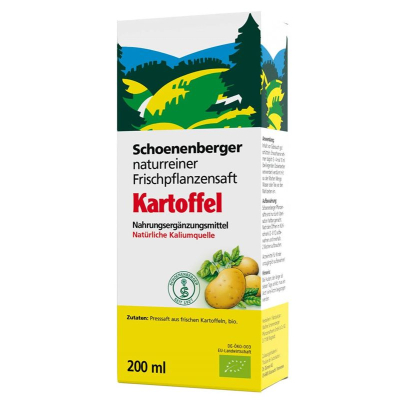 Schoenenberger Kartoffel naturreiner Frischpflanzensaft Bio Fl 200 מ"ל