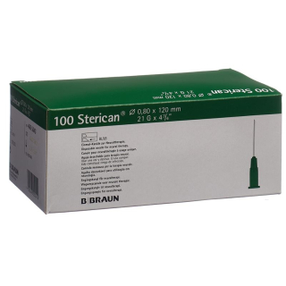 STERICAN needle 21G 0.80x120mm green Luer 100 pcs