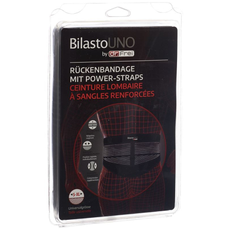 BILASTO Uno Rückenbandage S-XL dengan Power Straps