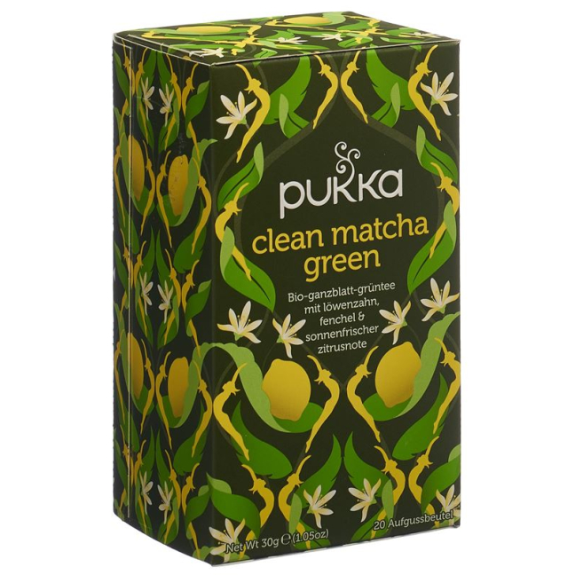 Pukka Clean Matcha Green Tea Organic Btl 20 pcs