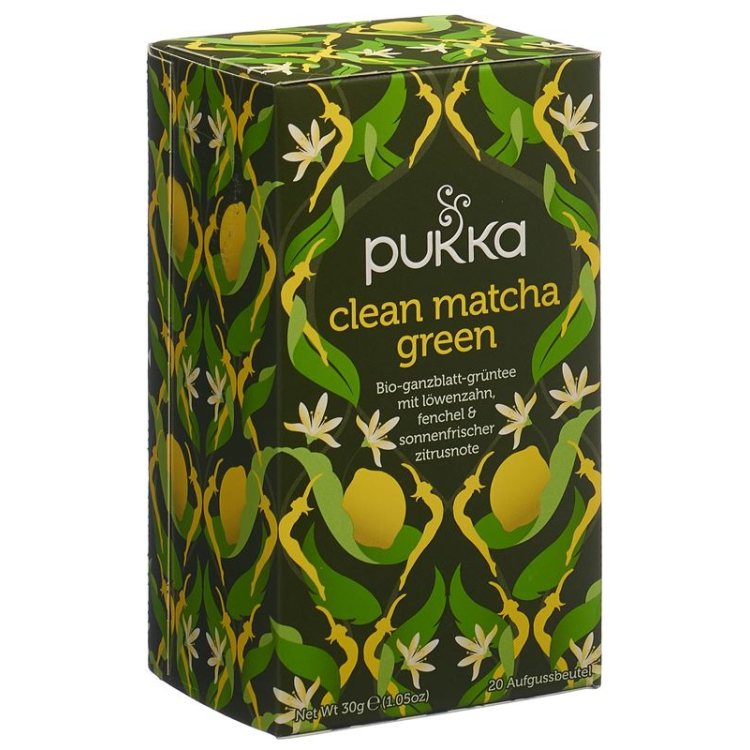 Pukka Clean Matcha Green Tea Organic Btl 20 pcs