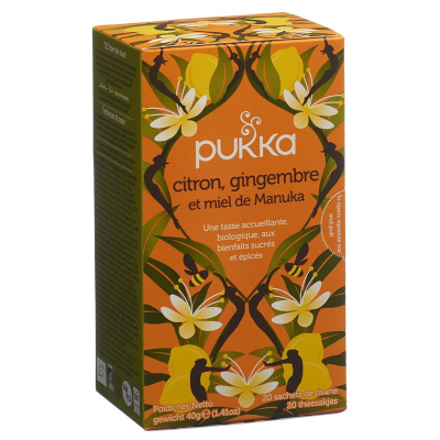 Pukka Citron Gingembre et Miel de Manuka Thé bio bag 20 pcs