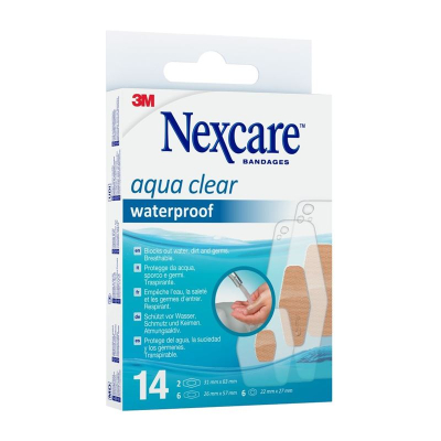 3M Nexcare Aqua Clear vandeniui atsparus 3 Grössen assortiert 14 Stk