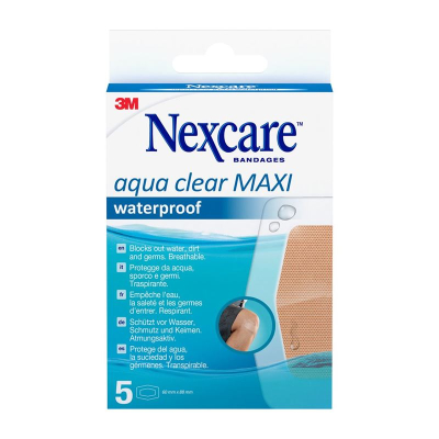 3M Nexcare Aqua Clear Maxi suv o'tkazmaydigan 59x88mm 5 Stk