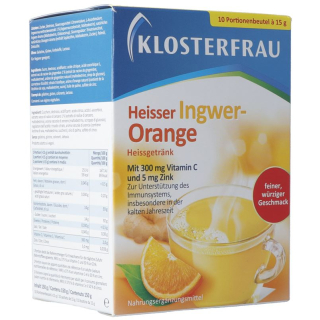 Klosterfrau Heissgetränk Heisser Ingwer-Orange 10 Btl 15 גרם