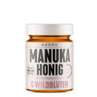 MADHU HONEY Manuka honey & Wildblütenhonig glass 250 g
