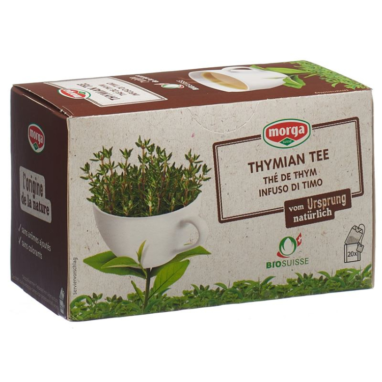 Morga Thymian Tee với Hülle Bio Knospe Btl 20 Stk