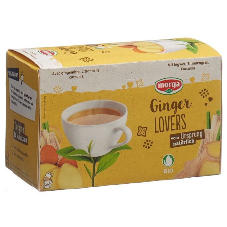 Morga Ginger Lovers 티 mit Hülle Bio Knospe Btl 20 Stk