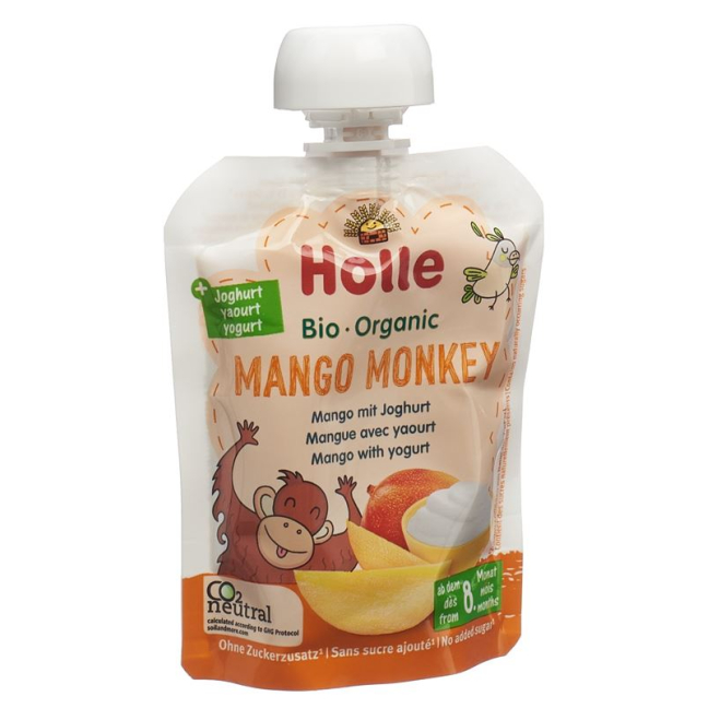 Buy HOLLE Mango Monkey Pouchy Mango mit Joghurt - Organic Baby Food