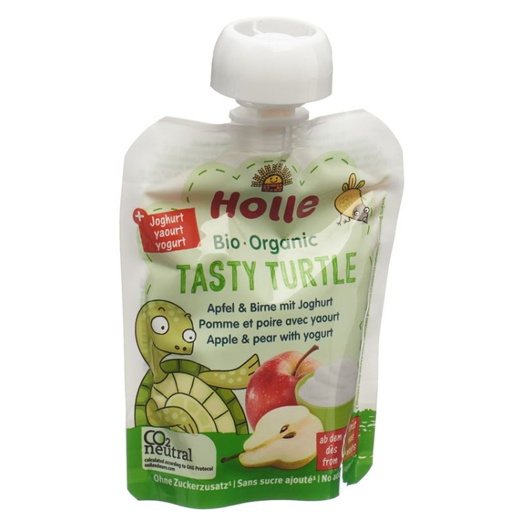 HOLLE Tasty Turtle Apfel Birne mit Joghurt