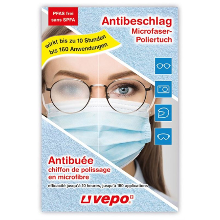VEPO anti-fog microfibre cloth 10h