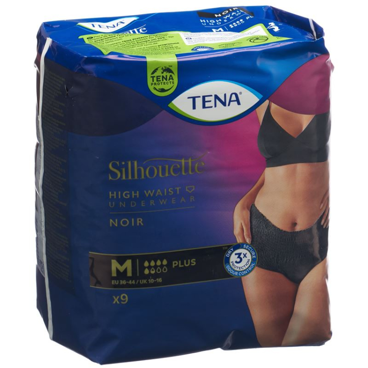 TENA Silhouette Plus M schwarz 9 Stk