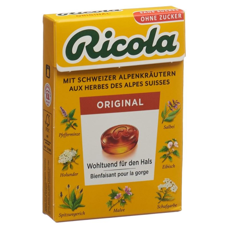 RICOLA ორიგინალური Bonbons oZ m Stevia